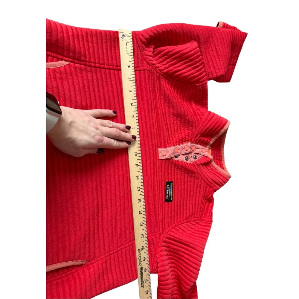 Ll Bean Pullover Allright Red Size Medium Petite - image 5